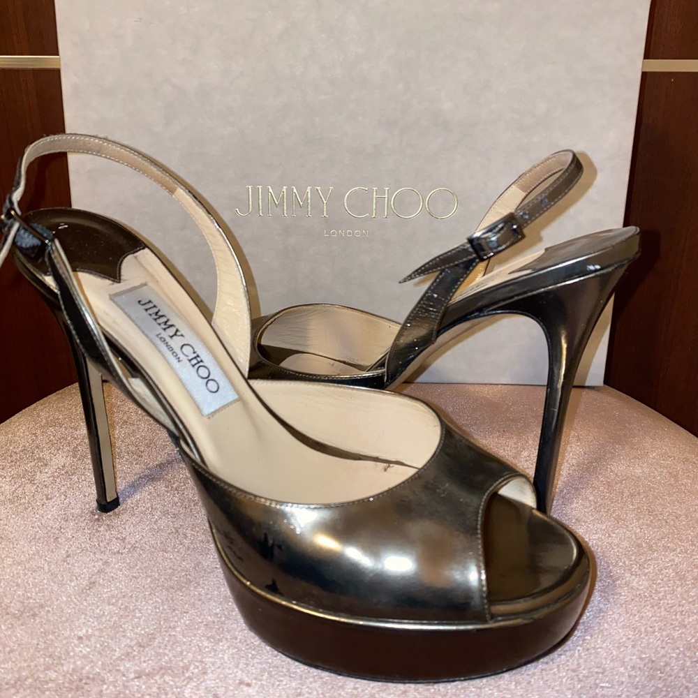 Authentic Jimmy Choo Platform Slingback Pumps
